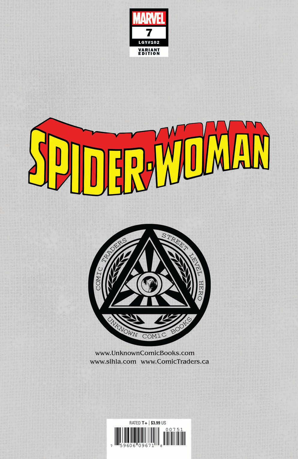SPIDER-WOMAN #7 UNKNOWN COMICS LUCAS WERNECK EXCLUSIVE KNULLIFIED VIRGIN VAR KIB (12/23/2020)