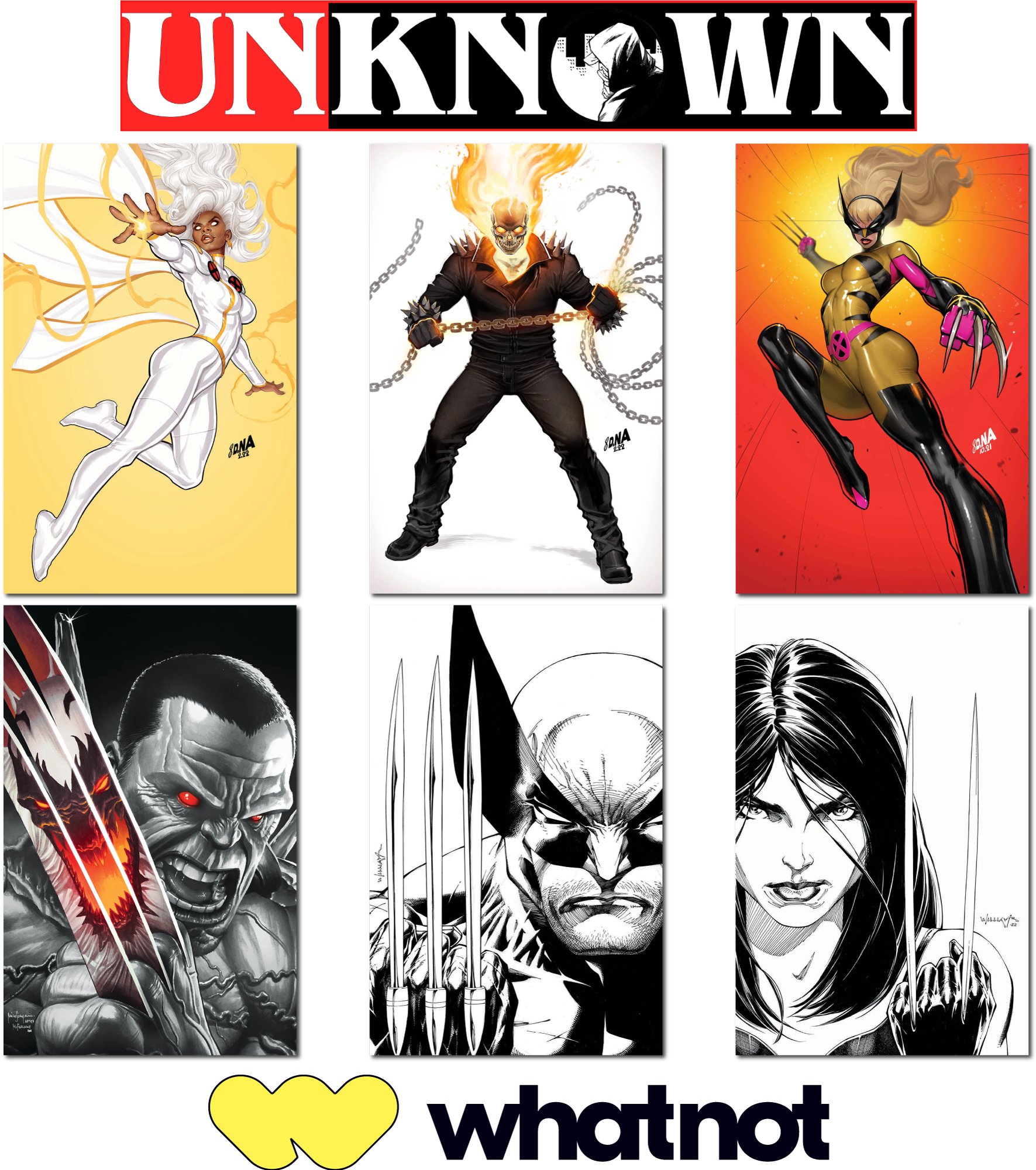[6 PACK] WHATNOT UNKNOWN COMICS EXCLUSIVE BUNDLE (11/07/2022)