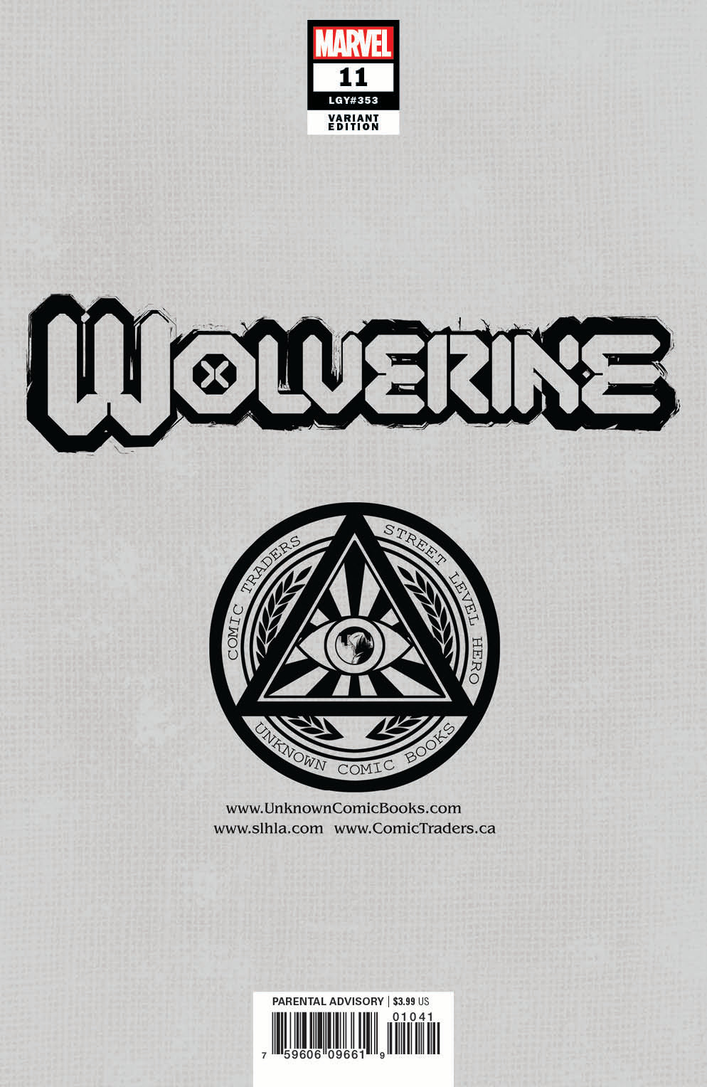WOLVERINE #11 UNKNOWN COMICS DAVE RAPOZA EXCLUSIVE VIRGIN VAR (04/14/2021)