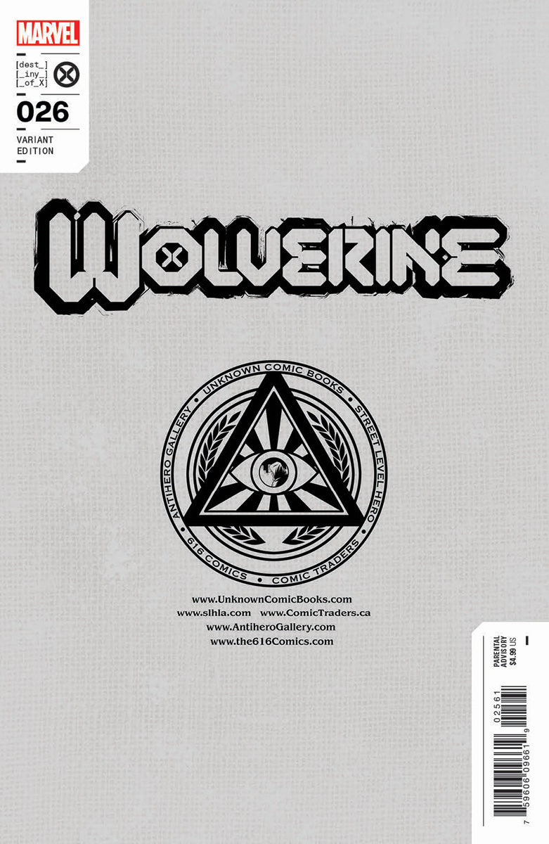 WOLVERINE #26 UNKNOWN COMICS MARCO MASTRAZZO EXCLUSIVE VIRGIN VAR (10/26/2022)