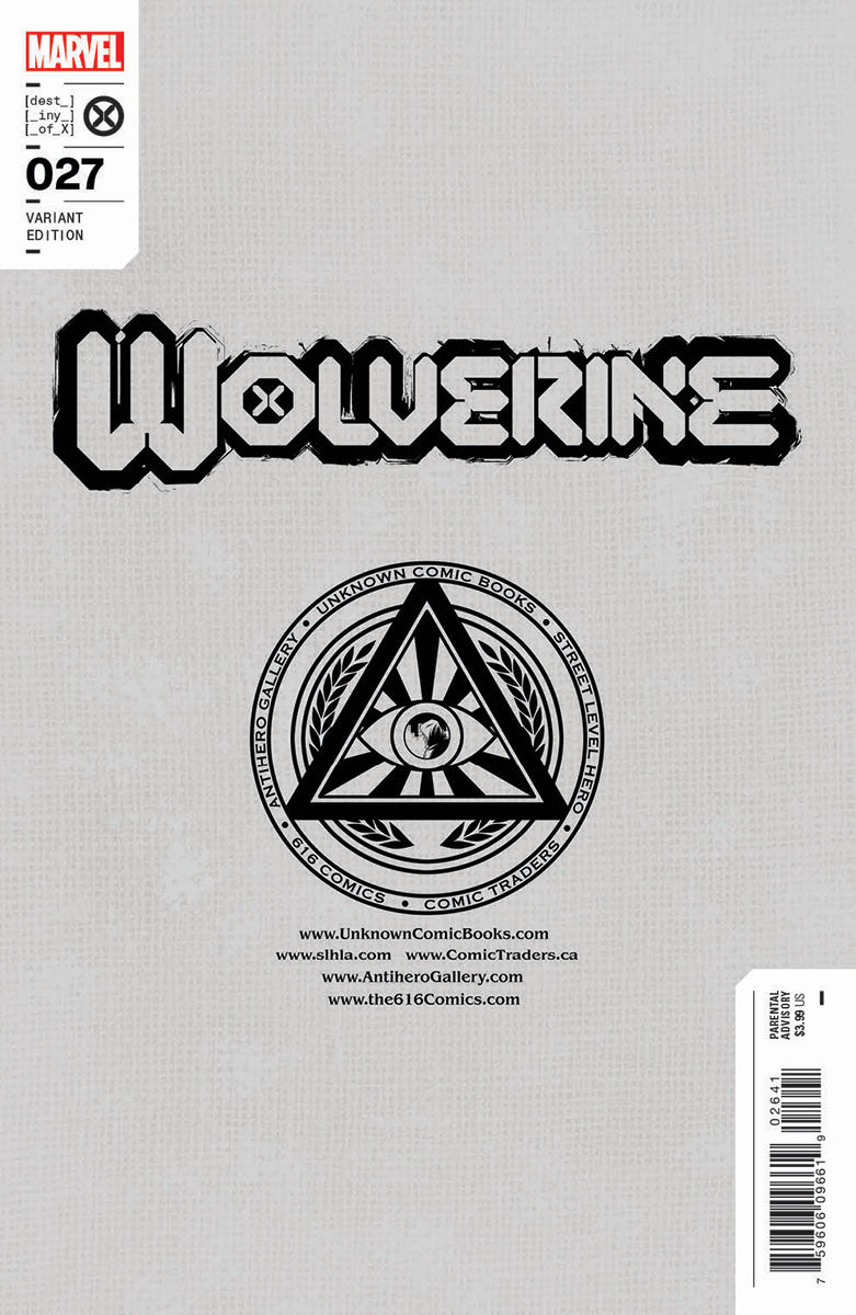 WOLVERINE #27 UNKNOWN COMICS MARCO MASTRAZZO EXCLUSIVE VIRGIN VAR (11/09/2022)