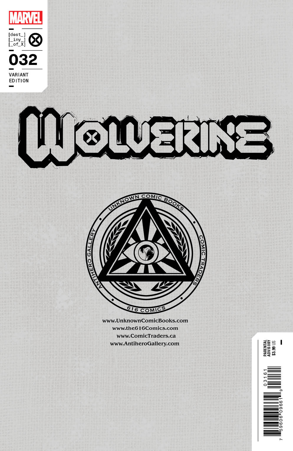 WOLVERINE #32 UNKNOWN COMICS SCOTT WILLIAMS EXCLUSIVE VIRGIN ICON VAR (04/05/2023)