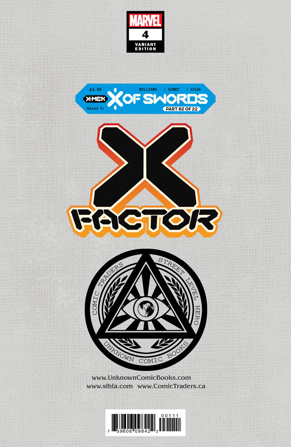 X-FACTOR #4 UNKNOWN COMICS LUCAS WERNECK EXCLUSIVE VAR XOS (09/30/2020)