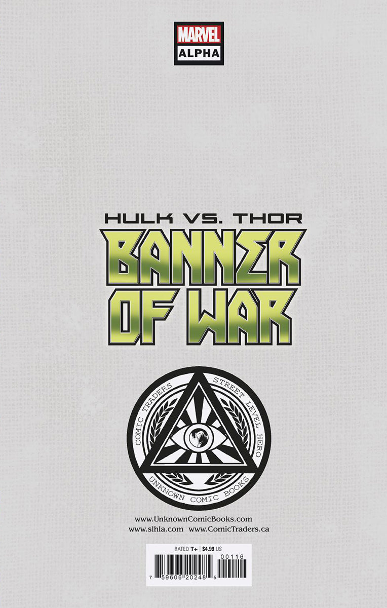 HULK VS. THOR: BANNER OF WAR ALPHA 1 UNKNOWN COMICS TYLER KIRKHAM EXCLUSIVE VAR (05/04/2022) (05/11/2022)