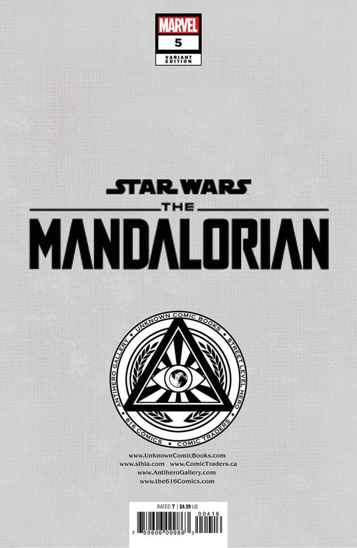 2 PACK **FREE TRADE DRESS** STAR WARS: THE MANDALORIAN #5 UNKNOWN COMICS PATCH ZIRCHER EXCLUSIVE VAR (11/02/2022)