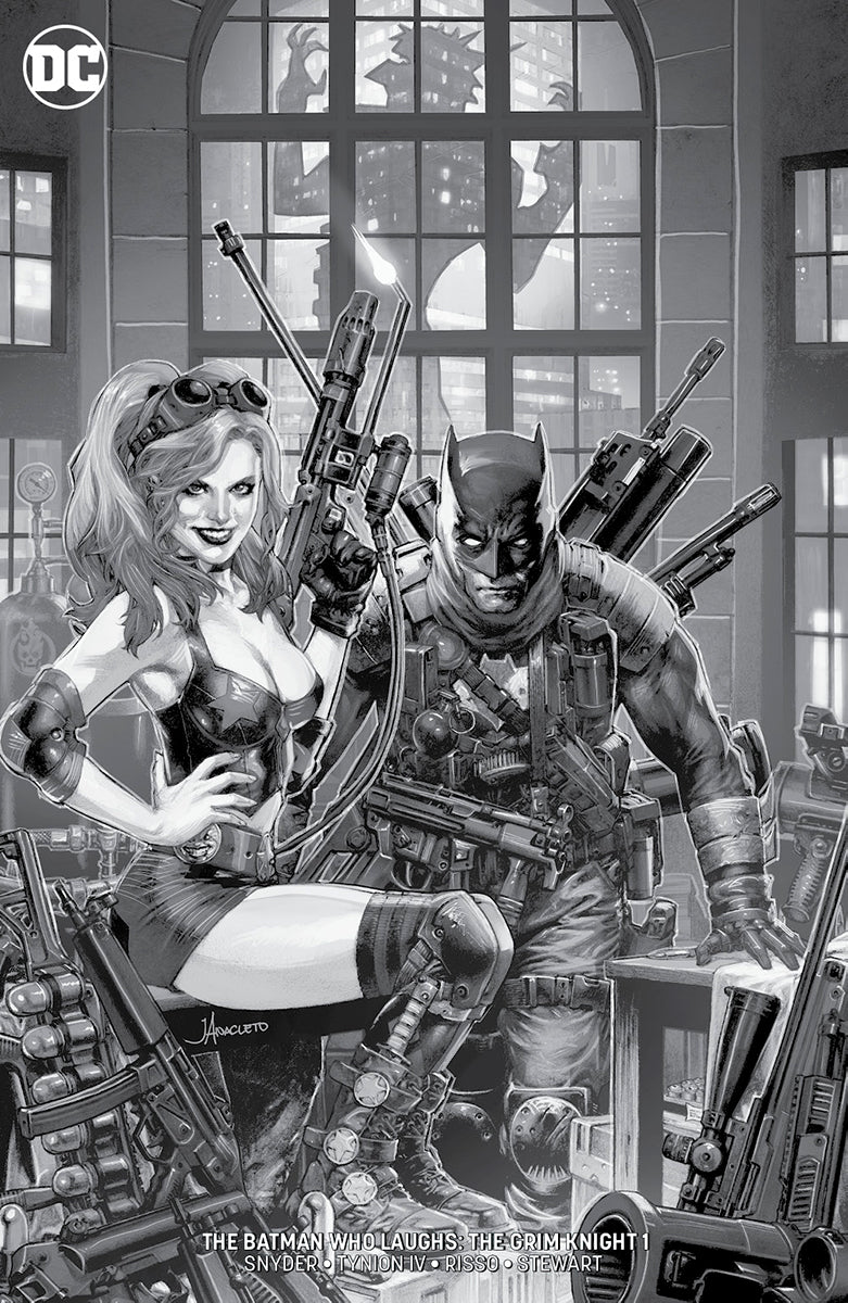 BATMAN WHO LAUGHS THE GRIM KNIGHT #1 UNKNOWN COMIC BOOKS JAY ANACLETO EXCLUSIVE BLACK AND WHITE 3/13/2019