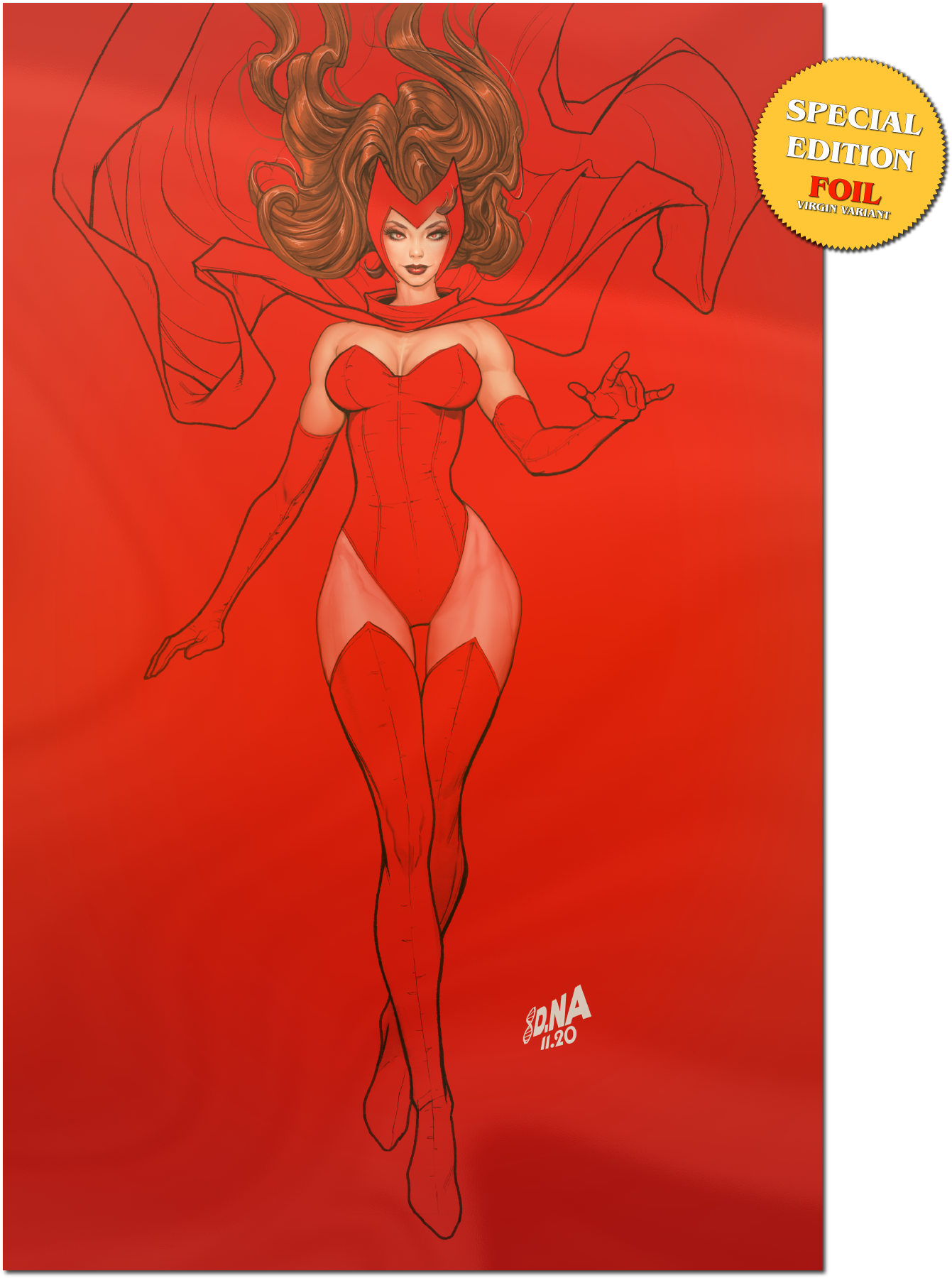 SCARLET WITCH #4 UNKNOWN COMICS DAVID NAKAYAMA EXCLUSIVE FOIL VIRGIN COLOR  BLEED VAR (04/05/2023)